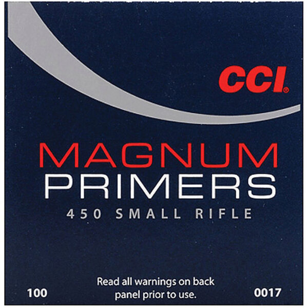 CCI Small Rifle Magnum Primers #450 Box of 1000 (10 Trays of 100)