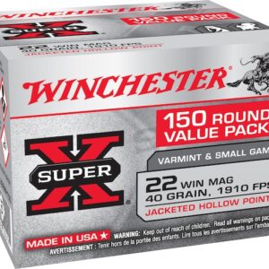Winchester Super-X Ammunition 22 Winchester Magnum Rimfire (WMR) 40 Grain Jacketed Hollow Point
