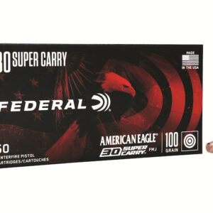 Federal American Eagle Ammunition 30 Super Carry 100 Grain Full Metal Jac