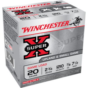 Winchester SUPER-X SHOTSHELL 20 Gauge 7/8 oz 2.75″ Centerfire Shotgun Ammunition