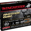 Winchester PARTITION GOLD 20 Gauge 280 grain 3″ Centerfire Shotgun Slug Ammunition